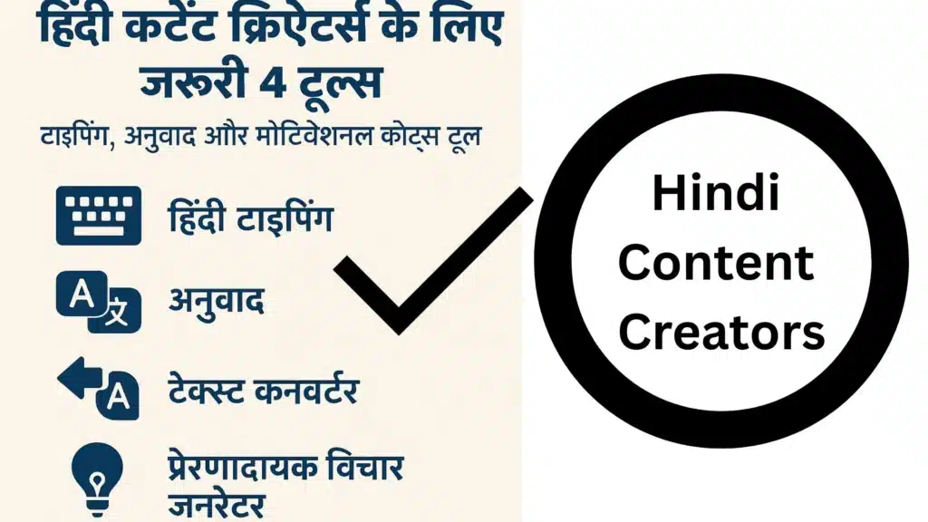 Hindi Content Creators के लिए जरूरी 4 टूल्स