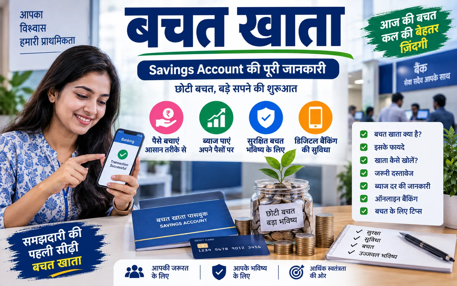 बचत खाता लाभ और उपयोग