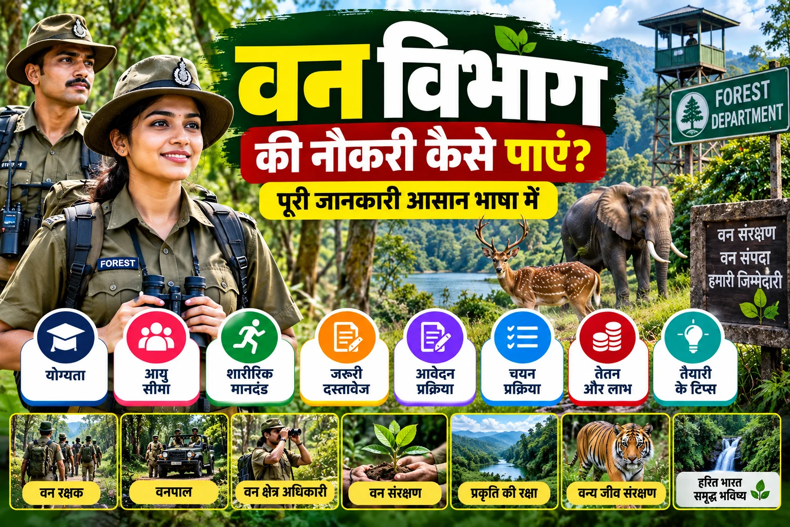 वन विभाग में नौकरी की जानकारी