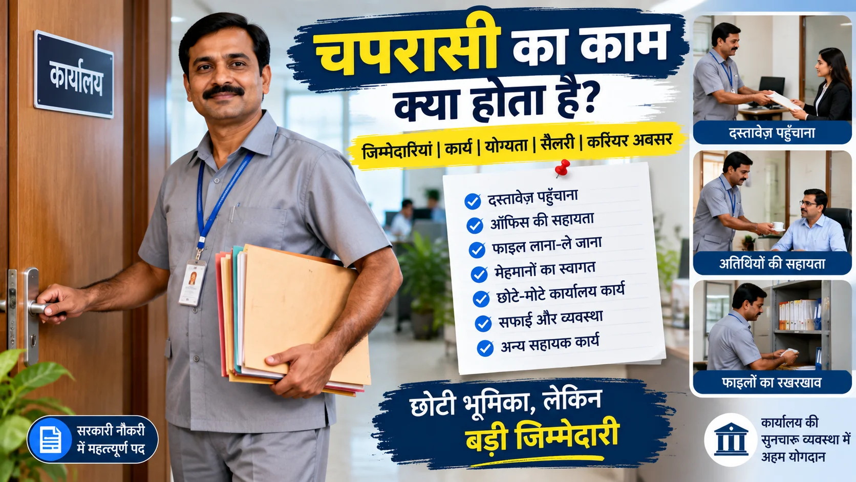 चपरासी का काम और नौकरी