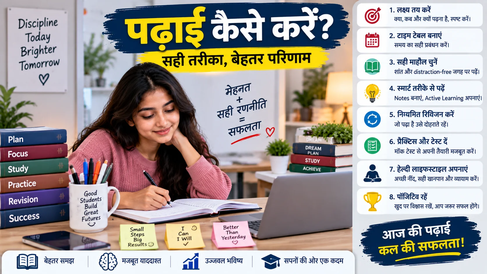 पढ़ाई करने का सही तरीका
