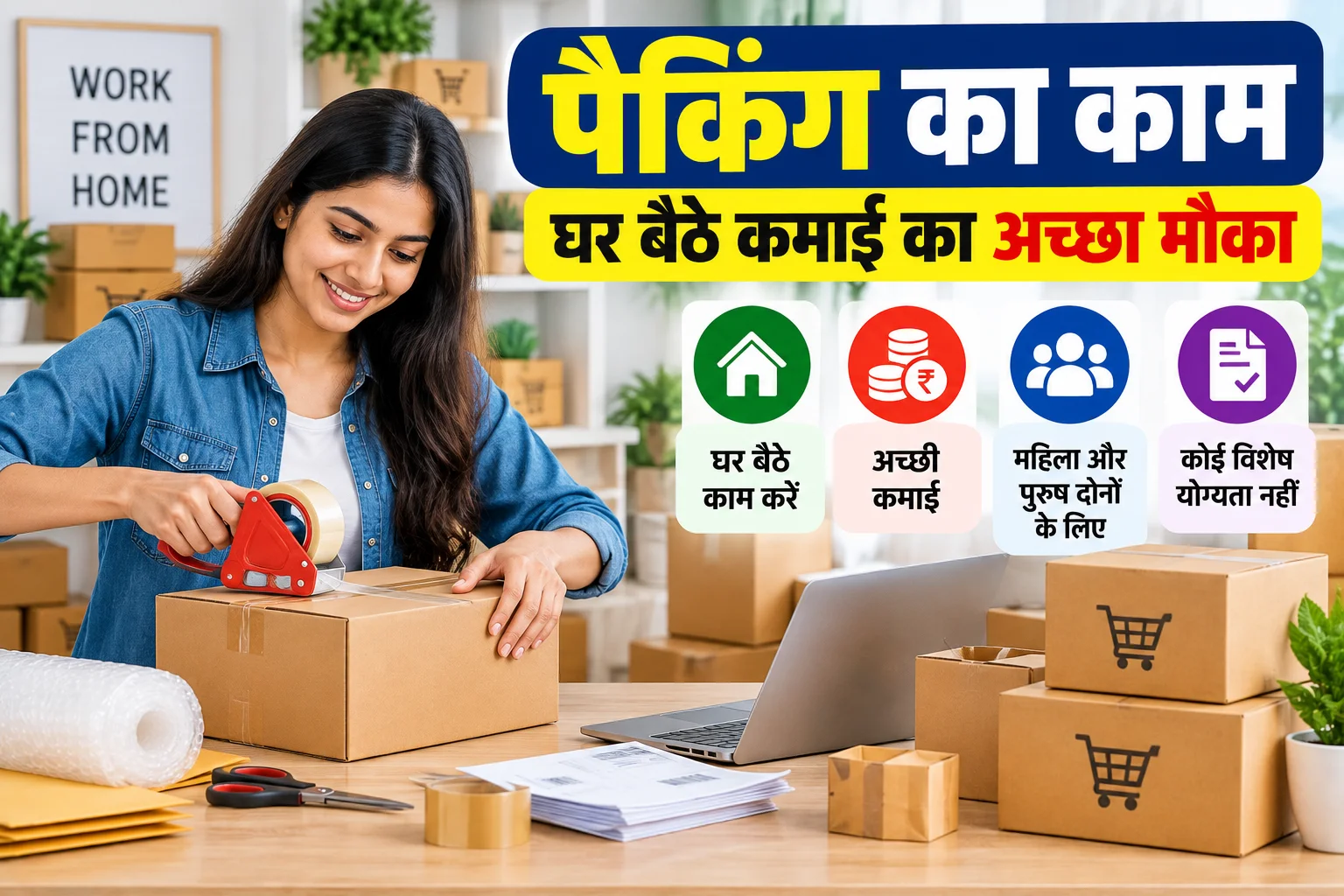 महिलाओं के लिए घर बैठे पैकिंग का काम