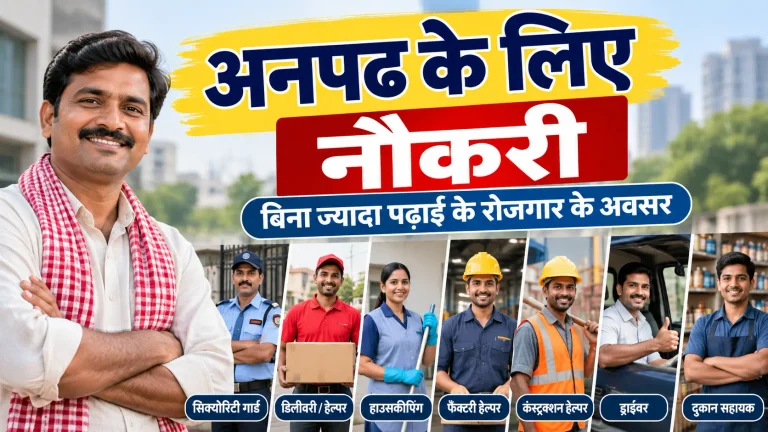 20 + Anpad Ke Liye Job | अनपढ़ों के लिए नौकरी के अवसर