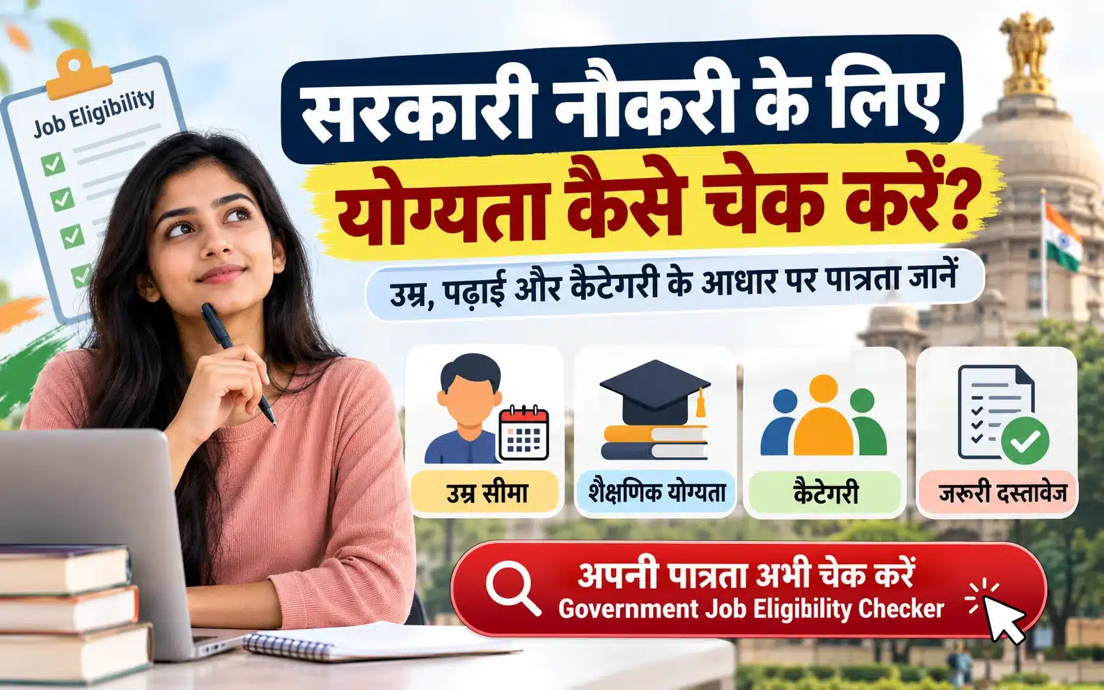सरकारी नौकरी के लिए योग्यता कैसे चेक करें